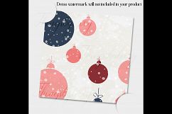 12 Winter Pattern Digital Papers in Denim and Peach Color Product Image 2