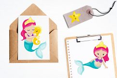 Baby mermaids graphics and illustrations Product Image 4