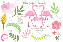 Flamingos clipart mega pack, graphics, illustrations AMB-1047 Product Image 6