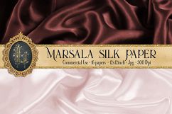 16 Marsala Luxury Silk Satin Cloth Texture Digital Papers Product Image 1
