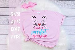 Have a purrfect new year, New years, SVG Product Image 1