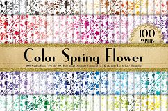 100 Seamless Color Spring Flower Digital Papers Product Image 1