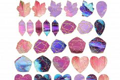 Mystical Crystal Gems Clipart Pack Product Image 2