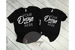 Mens Womens Couple TShirt Mockup Bella Canvas 3001 Unisex Product Image 1