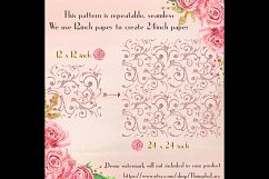 42 Pale Pink Peach Glitter Seamless Damask Ornament Overlays Product Image 3