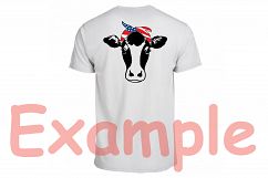 Cow USA Flag Bandana, cowboy 4th July Farm Milk 835S Product Image 2