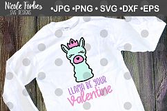 Llama Be Your Valentine SVG Cut File Product Image 2