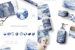 NAVY BLUE OMBRE HAND-PAINTED WATERCOLOR TEXTURES Product Image 4