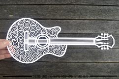 Guitar paper cut SVG / DXF / EPS files Product Image 4