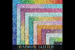 16 Rainbow Glitter Digital Papers, Gradient Ombre Glitter Product Image 3