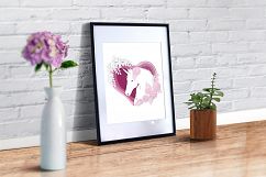 Horses, flowers &amp; love (part #2)– Vector Paper Art Style Product Image 6