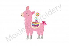 Llama Embroidery Design Product Image 1
