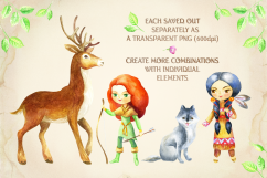 Brave princesses. Watercolor set. Product Image 3