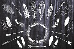 Feathers and arrows Clipart Set Product Image 3