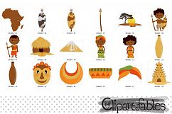 African clipart, travel art, zulu tribe - african culture Product Image 2