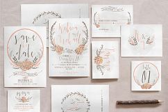 Wreath &amp; Flower Wedding Invitation Suite Product Image 1