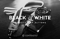 Black &amp; White Photoshop Actions Product Image 1