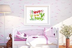 Printable Art Saying I Love To Be Happy Cactus, Wall Art Product Image 2