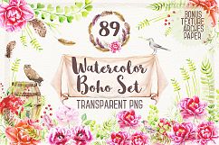 Watercolor Boho Set &amp; Patterns Product Image 1