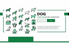 Dog Domestic Animal Landing Header Vector Product Image 1