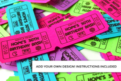 Perforated Blank Ticket Strip &amp; Print and Cut Tickets SVG Product Image 3