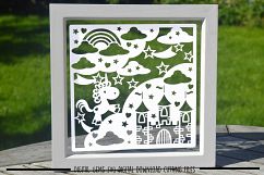 Unicorn and castle paper cut SVG / DXF / EPS files Product Image 5