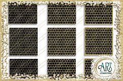 18 Digital Papers - Black and Gold Glitter - Mermaid Scale Tail Digital Paper, Texture of Mermaids Scales  : JPEG files 12X12 INCH each Product Image 3