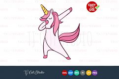 Dabbing unicorn svg, unicorn shirt, unicorn party, Svg Files for Silhouette Cameo or Cricut Commercial &amp; Personal Use. Product Image 1