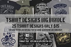 25 Premium Tshirt Designs Big Bundle Product Image 1