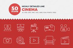 Line Icons Cinema Set Product Image 1