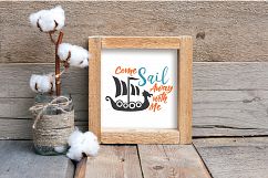 Come Sail Away With Me SVG - Viking SVG Cut File - DXF EPS Product Image 3