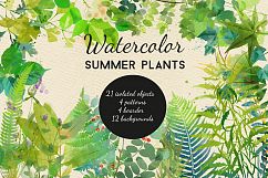 watercolor summer plants Product Image 1