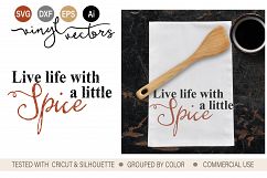 Live life with a little spice SVG DXF cut file Product Image 1