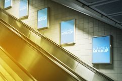 Billboards in Subway Train Station Mockups Product Image 13