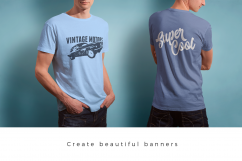 Crew Neck T-shirt Mock-up Male Version Product Image 5