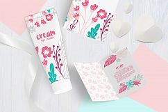 Spring vector lettering &amp; floral greeting card Product Image 2