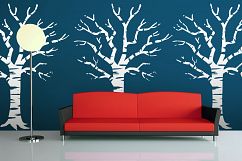 Winter Birch Tree SVG Design Product Image 2