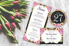 Wedding invitation floral rose Collection Product Image 4