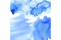 Celestial Blue Watercolor Clipart - Watercolor Clip Art Product Image 2