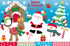 Christmas clipart, Christmas graphics &amp; illustrations, Santa Product Image 1