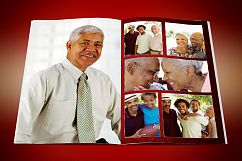 Red Gold Dignity Funeral Program Publisher Template  Product Image 3