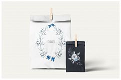ETERNITY: navy &amp; blue watercolor floral collection Product Image 10