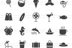 50 Summer Glyph Icons Product Image 2