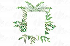 Watercolor floral wild leaves frames, printable borders Product Image 18