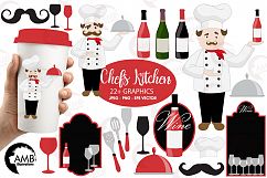 Kitchen Chefs clipart, graphics, illustrations AMB-914 Product Image 1