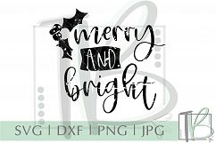 Grunge SVG, Merry and Bright SVG Product Image 2