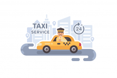 Taxi service illustration set Product Image 7