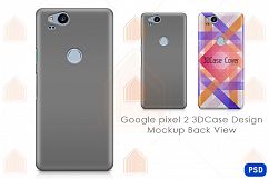 Google Pixel 2 3D Case Design Mockup Back View Product Image 1