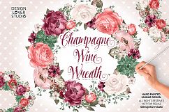 Champagne and Wine floral wreaths Product Image 1