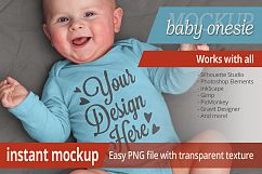 Instant photorealistic baby onesie mockup Product Image 1